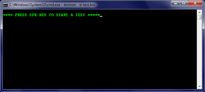 Test ROM Menu Prompt